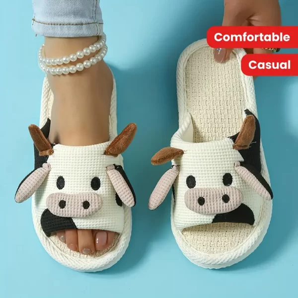 New type of dairy cow thin sole fashionable and comfortable indoor one-piece cool slippers (free shipping)