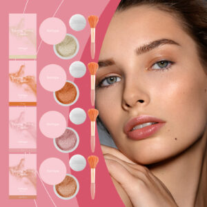 Eelhope makeup setting powder with a natural sense of brushing light delicate breathable dry and wet powder lasting