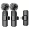 Wireless lavalier microphone with noise cancelling chip, USB-C charging portable microphone suitable for Android/iPhone/computer/laptop - small clip on microphone for podcasting, streaming media, gaming, video conferencing(Free Shipping)