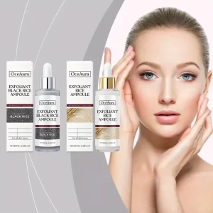 Rice exfoliating fluid set contains salicylic acid, which is gentle and clean, delicate face, light beige, moisturizing and oil control, light beige care face cream2.7 ounces+2.7ounces(Free Shipping）