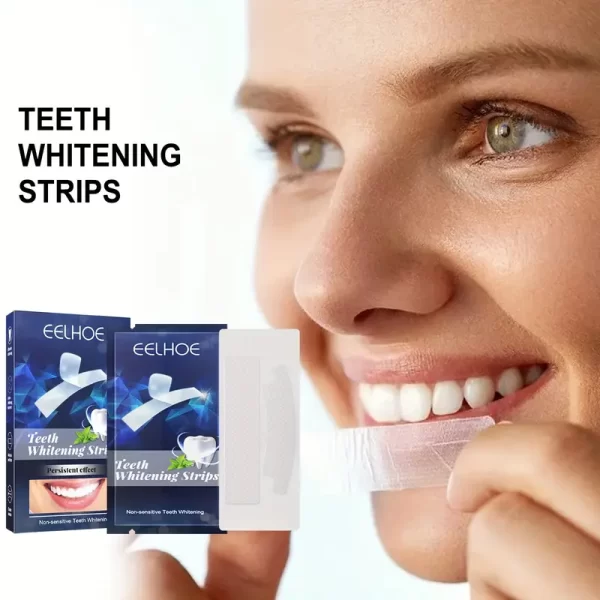 7-pack EELHOE teeth whitening patch - non sensitive instant whitening, removes coffee/tea smoke stains, safe teeth protection (7-pack), plaque remover | geometric packaging design | herbal ingredients (free shipping)