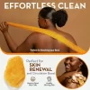 African mesh colored face towel, body exfoliating, reusable shower sponge, scrubbing long shower cloth（Free Shipping）