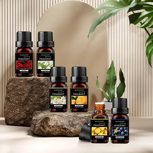3 pack 0.34 oz. water soluble essential oil set, pure plant essence, ingenious deployment, multiple fragrance, suitable for use in aromatherapy machine and humidifier (including mail)