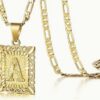 Simple and fashionable hip-hop titanium steel necklace, personalized and trendy stainless steel letter necklace