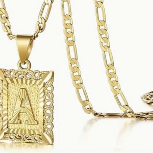 Simple and fashionable hip-hop titanium steel necklace, personalized and trendy stainless steel letter necklace