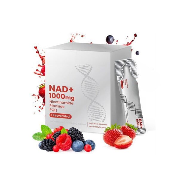 ZOOONE 1000mg NAD+berry flavored drink helps improve skin aging, replenish energy, and enhance focus -30 packs（Free Shipping）