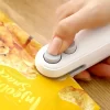 Mini snack bag sealing machine, rechargeable 2-in-1 bag heat sealing machine, with chip cutter, plastic bag resealing machine to keep food fresh, small sealing machine with blade, hot vacuum sealing machine, USB charging (free shipping)