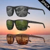3 pairs of polarized sunglasses for men and women, lightweight classic square men's sports sunglasses, UV resistant, used for cycling, driving, running, fishing (free shipping)