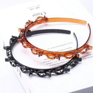 Vintage woven headband clip with hair shield - multi-layer hollow design ensures comfortable wearing, hair clip top clip, hair clip (free shipping)