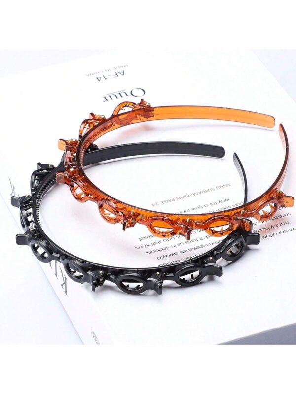 Vintage woven headband clip with hair shield - multi-layer hollow design ensures comfortable wearing, hair clip top clip, hair clip (free shipping)