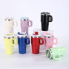 The first travel companion cup for young children, portable stainless steel cup body with silicone straw and leak proof cup (free shipping)