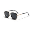 Men's Retro Polarized TR90 Square Flat Top Fashion Glasses - Double Bridge Metal Frame, Scratch resistant Polycarbonate Lens Box, Outdoor, Vacation, and Professional Use, Modern Touch Goggles, Impact resistant High Quality Glasses (Free Shipping)