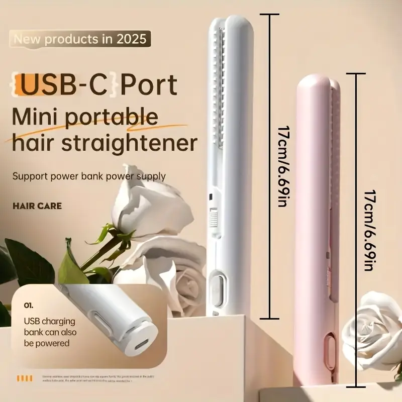 2-in-1 curling and straightening hair straightener, multi-functional hairdressing tool for home and travel (free shipping)