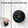 Portable waterproof wireless speaker with suction cup - USB charging, 2-hour playback time, suitable for parties, bathrooms, travel, and outdoors, RGB lighting bathroom suction cup waterproof wireless speaker, high-definition sound quality (free shipping)