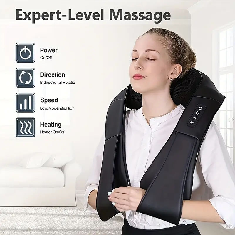 Finger pressure shoulder and neck massager, electric acupoint deep kneading and massage, deep kneading and massage of neck, back, shoulders, waist, legs, feet and muscles, ideal gift for parents, elders, men and women (free shipping)