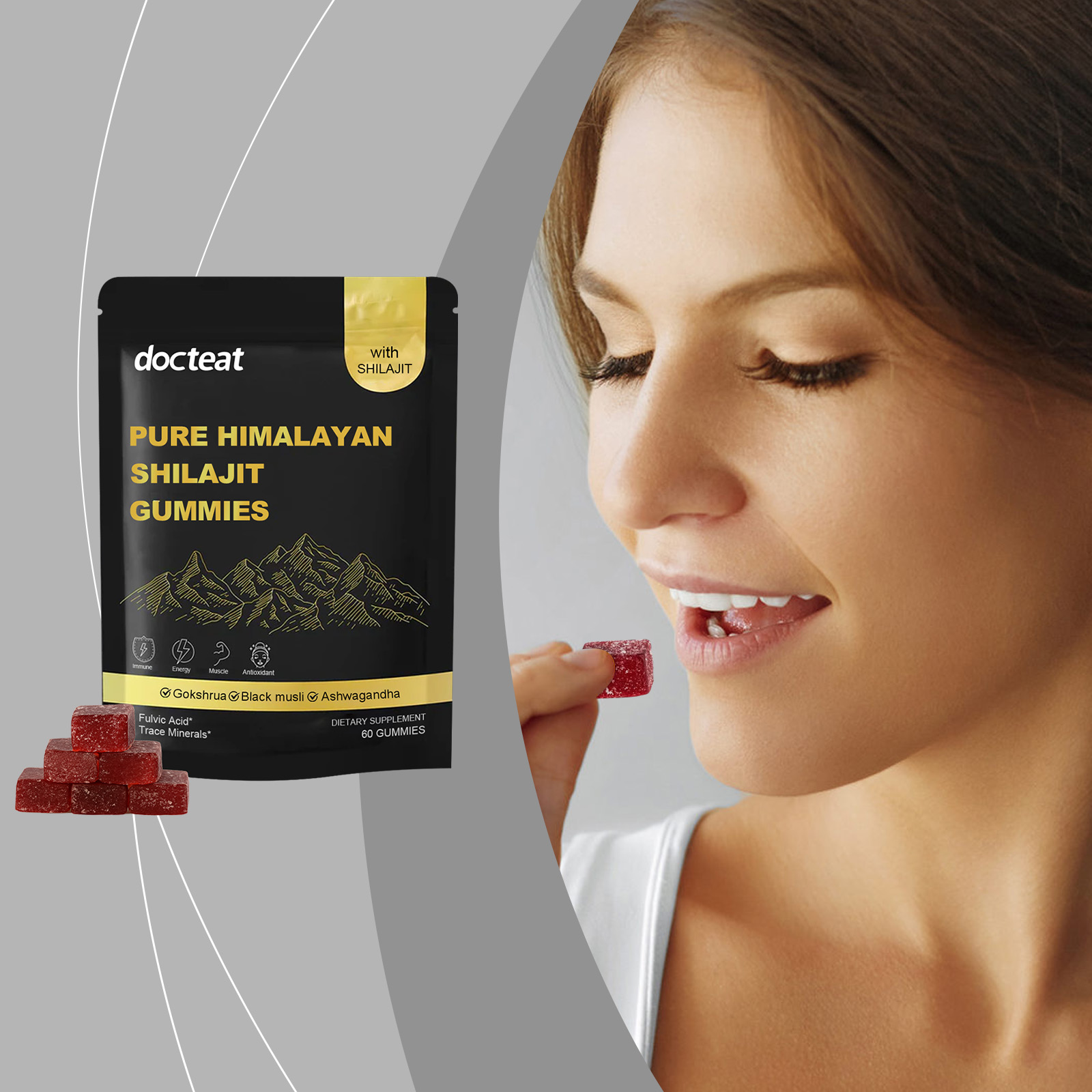 Xilaizhi gummy candy plant extracts and replenishes energy to enhance focus and body care (free shipping)