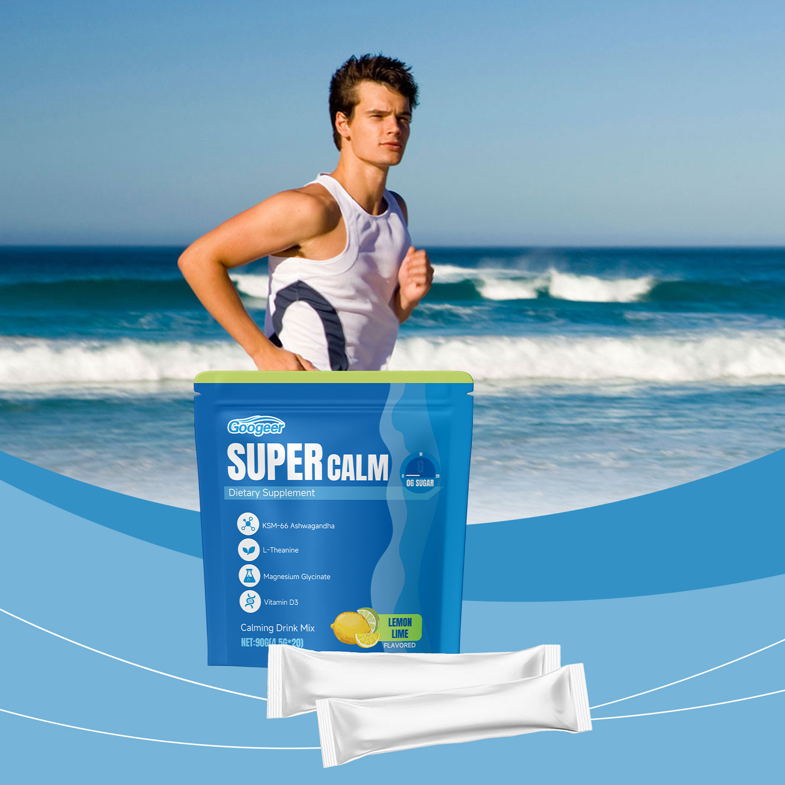 Moisturizing powder pack | Electrolyte powder beverage mixture | Convenient single pack (free shipping)