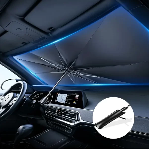 Car specific sun umbrella, efficient sun protection, portable and foldable windproof sun visor, suitable for various car models, easy to store, with thermal insulation effect (free shipping)